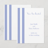 Blaue Streifen Einladung (Vorne/Hinten)