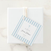 Blaue Streifen Elegante Taufe Geschenkanhänger (Beispiel)