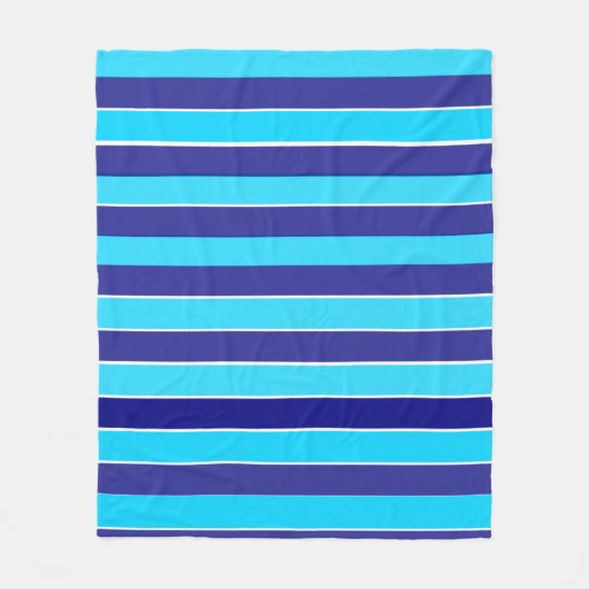 Blaue Streifen Fleecedecke (Vorderseite)