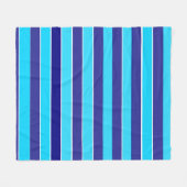 Blaue Streifen Fleecedecke (Vorderseite (Horizontal))