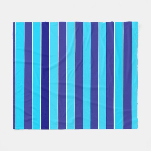 Blaue Streifen Fleecedecke (Vorderseite (Horizontal))
