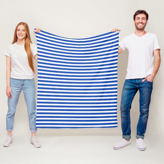 Blaue Streifen Fleecedecke (Beispiel)
