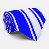 Blaue Streifen Funky Muster Krawatte (Gerollt)