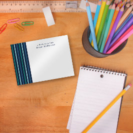 Blaue Streifen für Personalisierte Kinder Mitteilungskarte