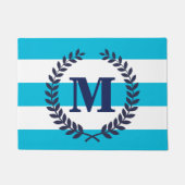 Blaue Streifen Fußmatte (Vorderseite)