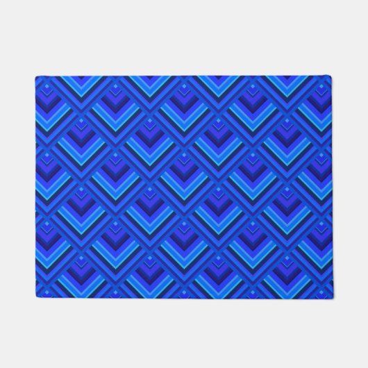 Blaue Streifen Fußmatte (Vorderseite)
