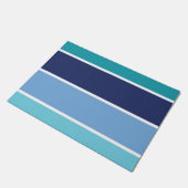 Blaue Streifen Fußmatte (Schrägansicht)
