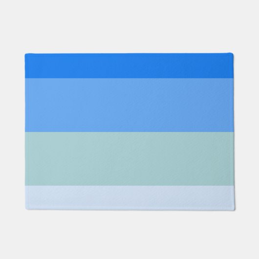 Blaue Streifen Fußmatte (Vorderseite)