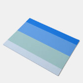 Blaue Streifen Fußmatte (Schrägansicht)