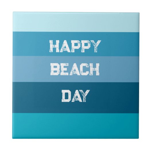 Blaue Streifen Geburtstagsvorlage Fliese (Vorderseite)