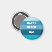 Blaue Streifen Geburtstagsvorlage Magnet (Vorderseite/Rückseite)