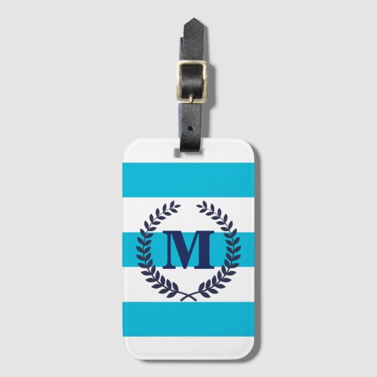 Blaue Streifen Gepäckanhänger (Vorderseite Vertikal)