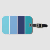 Blaue Streifen Gepäckanhänger (Vorderseite (Horizontal))