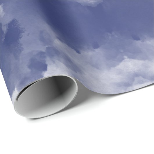 Blaue Streifen Geschenkpapier (Rolleneckpunkt)