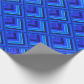 Blaue Streifen Geschenkpapier (Ecke)