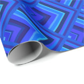 Blaue Streifen Geschenkpapier (Rolleneckpunkt)
