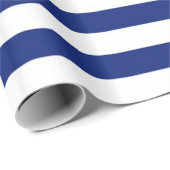 Blaue Streifen Geschenkpapier (Rolleneckpunkt)