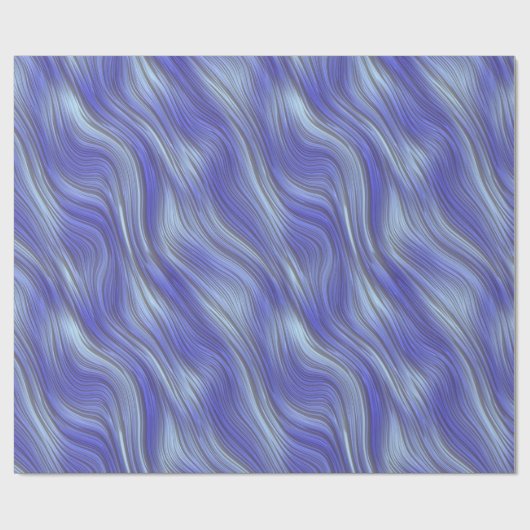 Blaue Streifen Geschenkpapier (Flach)