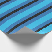 Blaue Streifen Geschenkpapier (Ecke)