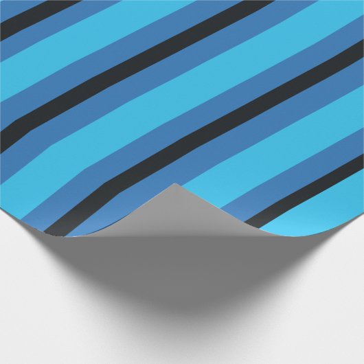 Blaue Streifen Geschenkpapier (Ecke)