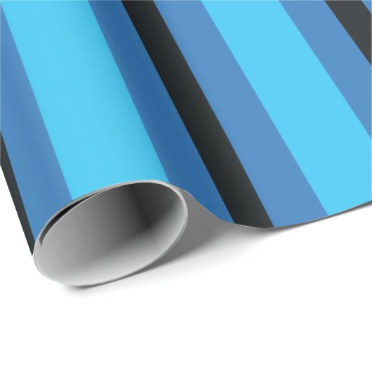Blaue Streifen Geschenkpapier (Rolleneckpunkt)
