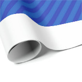 Blaue Streifen Geschenkpapier (Rolleneckpunkt)