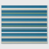 Blaue Streifen Geschenkpapier (Flach)