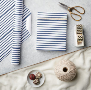 Blaue Streifen Geschenkpapier
