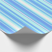 Blaue Streifen Geschenkpapier (Ecke)