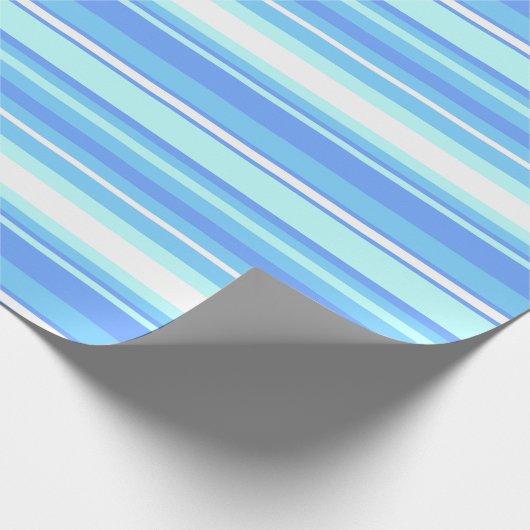 Blaue Streifen Geschenkpapier (Ecke)