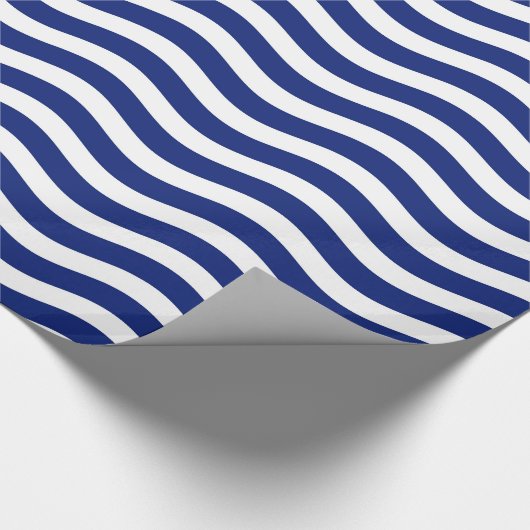 Blaue Streifen Geschenkpapier (Ecke)