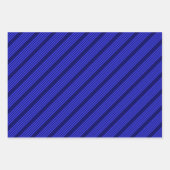Blaue Streifen Geschenkpapier Set (Vorderseite 2)