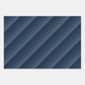 Blaue Streifen Geschenkpapier Set (Vorderseite 3)