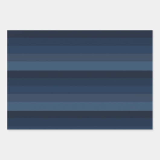 Blaue Streifen Geschenkpapier Set (Vorderseite 2)