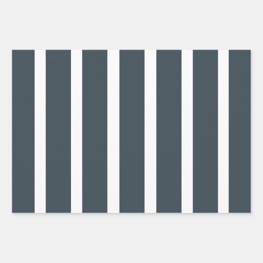 Blaue Streifen Geschenkpapier Set (Vorderseite 3)