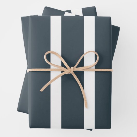 Blaue Streifen Geschenkpapier Set (Beispiel)