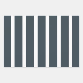 Blaue Streifen Geschenkpapier Set