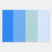 Blaue Streifen Geschenkpapier Set (Vorderseite)
