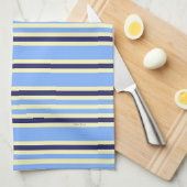 Blaue Streifen Geschirrtuch (Viertel Falte)