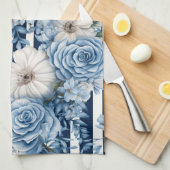 Blaue Streifen Geschirrtuch (Viertel Falte)