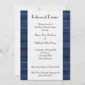 Blaue Streifen, gestreiftes Muster, Probe Abendess Einladung (Vorderseite)