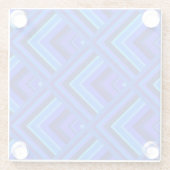 Blaue Streifen Glasuntersetzer (Rückseite)