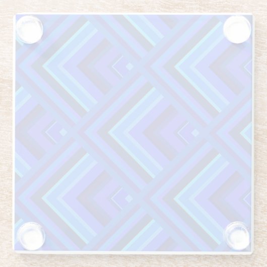 Blaue Streifen Glasuntersetzer (Rückseite)