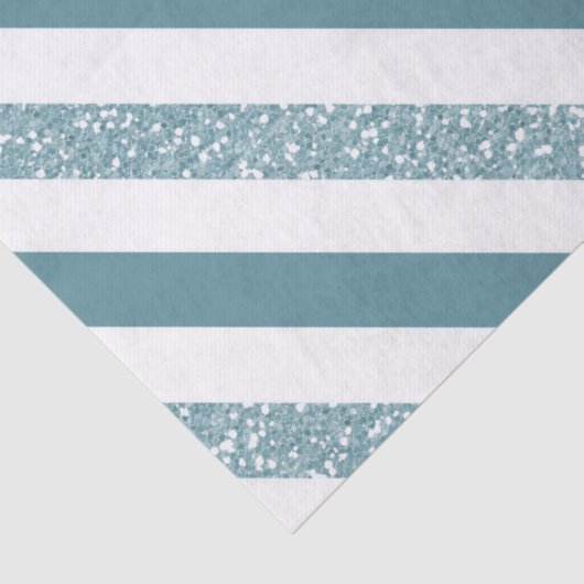 Blaue Streifen-Glitzer Seidenpapier (Detail)