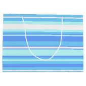 Blaue Streifen Große Geschenktüte (Rückseite)