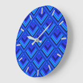 Blaue Streifen Große Wanduhr (Winkel)