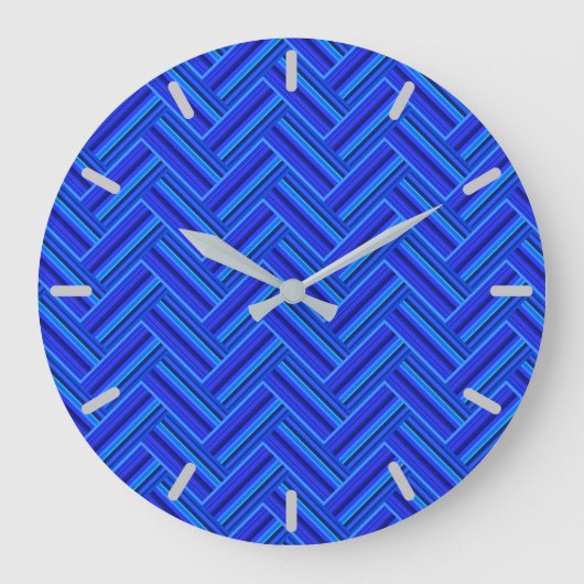 Blaue Streifen Große Wanduhr (Vorderseite)