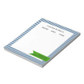 Blaue Streifen, Grüner Akzent Note aus der Mama vo Notizblock (Rotiert)