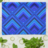 Blaue Streifen Handtuch (Gefaltet)