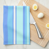 Blaue Streifen Handtuch (Viertel Falte)